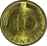 Germany - Federal Republic 1950 D 10 Pfennig UNC KM# 108 (20 179)