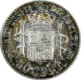 Spain Alfonso XIII Silver 1892/89 (92) PG-M 50 Centimos KM# 690