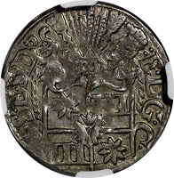 Germany Schles-Hols-Schauenburg Silver 1609 IG 1/16 Thaler NGC AU58 TOP KM# 47