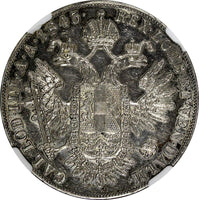 Austria Ferdinand I Silver 1845 A 1 Taler Viena Mint NGC AU Details KM# 2240 (6)