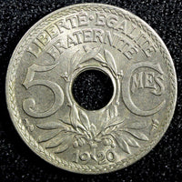 FRANCE Copper-Nickel 1920 RF 5 Centimes UNC KM# 865 (23 594)