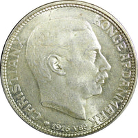 Denmark Christian X Silver 1916 VBP;AH 1 Krone High Grade ch.UNC KM# 819 (839)