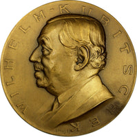 AUSTRIA Bronze Numismatic Medal 1928 by L.Hujer Wilhelm Kubitschek 60mm Wur-4793