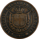 Italian States TUSCANY 1859  5 Centesimi  Provisional Government  C# 83 (277)