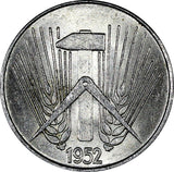 Germany - Democratic Republic Aluminum 1952-A 5 Pfennig UNC Condition KM6(10735)