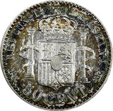 Spain Alfonso XIII Silver 1892/89 (92) PG-M 50 Centimos KM# 690 (12 068)