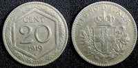 Italy Vittorio Emanuele III Copper-nickel 1919 R 20 Centesimi  KM# 58 (23 721)