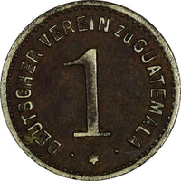 GUATEMALA Token 1871-1888 German Association 1 Real 19mm SCARCE (20 281)