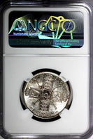 GREAT BRITAIN George V (1910-1936) Silver 1917 1 FLORIN NGC AU58 WWI KM# 817 (9)