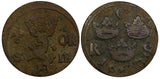 SWEDEN Carl XI (1660-1697) Copper 1677 1/6 Ore S.M. KM# 254 (20 994)