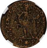 ROMAN Licinius I AS CAESAR AD 308-324 BI REDUCED NUMMUS /SOL GLOBE NGC (008)