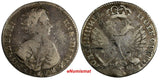 RUSSIA Peter I Silver 1707 Polupoltinnik Bitkin-728 (R2) VERY RARE KM# 128