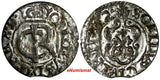 Livonia Riga CARL XI of Sweden (1660-1697)Silver 1662 Solidus,Schilling XF KM#55