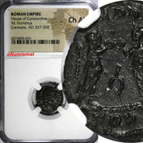 Roman Empire CONSTANS AD 337-350 AE NUMMUS (FOLLIS) /Two victories NGC Ch AU (3)