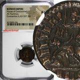 Roman Empire Constantius II AD 337-361 AE Nummus/ Soldier Horseman NGC AU (336)