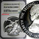 British Virgin Islands Silver 1973 FM $1.00 Dollar NGC PF67 ULTRA CAMEO KM#6a(1)