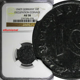 Germany Third Reich 1947 F 10 Reichspfennig NGC AU58 KM# A104 Occupation (078)