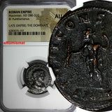 Roman Empire Maximian,AD 286-310 BI Aurelianianus/Jupitert hunderbolt NGC AU (7)