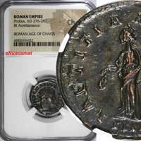 ROMAN EMPIRE,Probus,AD 276-282 BI Aurellanianus /Laetitia  NGC Ch AU (022)