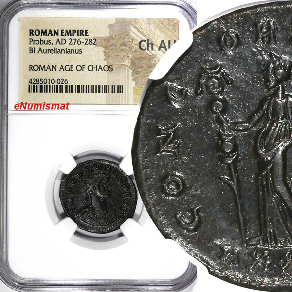 ROMAN EMPIRE,Probus,AD 276-282 BI Aurellanianus / Fides  NGC Ch AU (026)