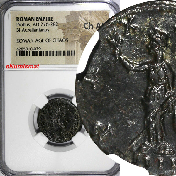 ROMAN EMPIRE,Probus,AD 276-282 BI Aurellanianus /Pax standing  NGC Ch AU (029)