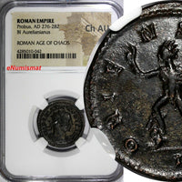 ROMAN EMPIRE,Probus,AD 276-282 BI Aurellanianus /Sol standing NGC Ch AU (042)