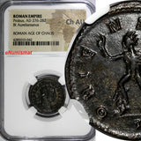 ROMAN EMPIRE,Probus,AD 276-282 BI Aurellanianus /Sol standing NGC Ch AU (042)