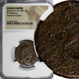 ROMAN Severus II as Caesar AD 306-307 BI  Nummus /Genius Wealth NGC (026)