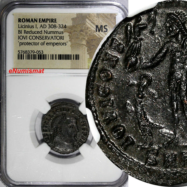 Roman Empire Nicomedia Licinius I. 308-324 AD BI Redused Nummus NGC MS (053)