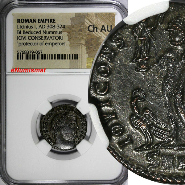 Roman Empire Nicomedia Licinius I. 308-324 AD BI Redused Nummus NGC Ch AU (057)