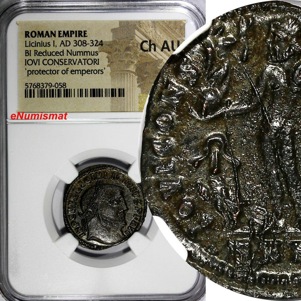 Roman Empire Nicomedia Licinius I. 308-324 AD BI Redused Nummus NGC Ch AU (058)