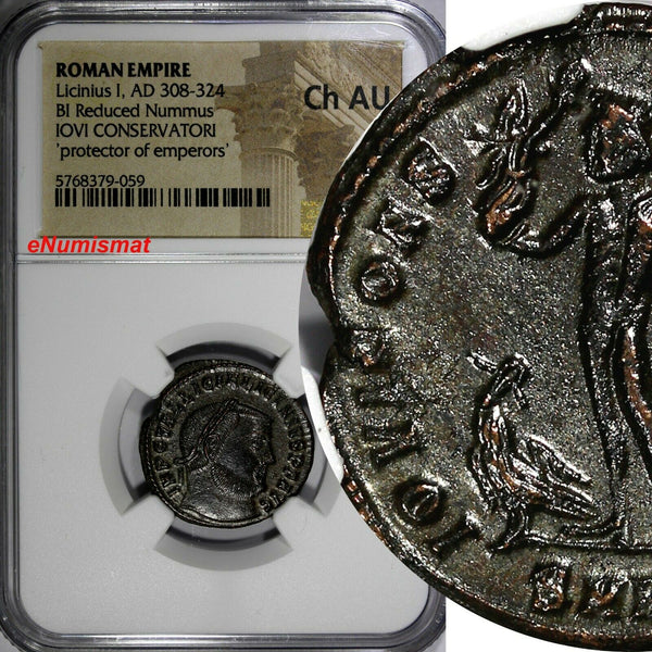 Roman Empire Nicomedia Licinius I. 308-324 AD BI Redused Nummus NGC Ch AU (059)