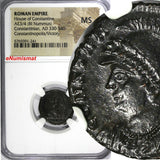 Roman Constantinian AD 330-340 AE3/4 NUMMUS NGC MS Constantinopolis/Victory (41)