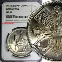 Great Britain 1953 Crown Coronation of Queen Elizabeth II NGC MS65 KM# 894 (040)