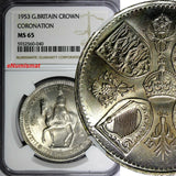 Great Britain 1953 Crown Coronation of Queen Elizabeth II NGC MS65 KM# 894 (040)
