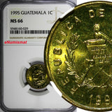 Guatemala Bartolomé de las Cas 1995 1 Centavo NGC MS66 TOP GRADED KM# 275.5 (29)