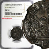 Italian States VENICE (1789-1797) Soldo NGC AU50 TOP GRADED KM# 732 (045)