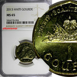 Haiti Brass 2013 1 Gourde NGC MS65 Citadelle de Roi Christophe KM# 155 (004)