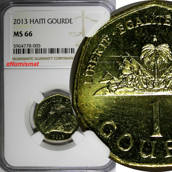 Haiti Brass 2013 1 Gourde NGC MS66 Citadelle de Roi Christophe KM# 155 (005)