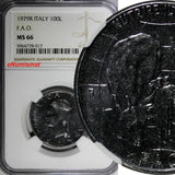 Italy 1979 R 100 Lire FAO NGC MS66 1 YEAR TYPE TOP GRADED KM# 106 (017)