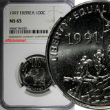 Eritrea 1997 100 Cents NGC MS65 1 YEAR TYPE TOP GRADED KM# 48 (020)