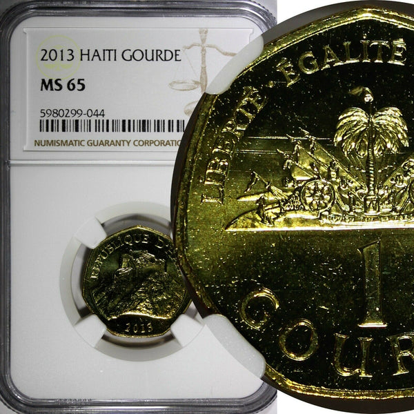 Haiti Brass 2013 1 Gourde NGC MS65 Citadelle de Roi Christophe KM# 155 (044)