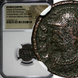 ROMAN Constantinian Dynasty AE3/4 Nummus AD 330-340 / She-Wolf &Twins NGC (114)