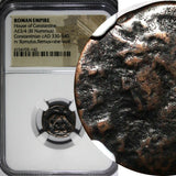 ROMAN Constantinian Dynasty AE3/4 Nummus AD 330-340 / She-Wolf &Twins NGC (142)