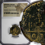 Bithynia, Nicaea Severus Alexander AD 222-235 AE20 / Three signa NGC (044)