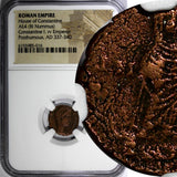 ROMAN Constantine I 'The Great' AD 337-340 AE4 Bi Nummus Posthumous issue NGC(6)