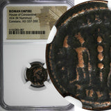 ROMAN Constans AD 337-350  AE4 BI Nummus / Army Soldiers NGC (087)