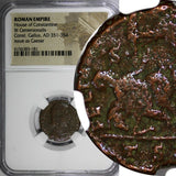 ROMAN Gallus as Caesar Centenionalis AD 351-354 /BATTLE Soldier Horse man NGC.1
