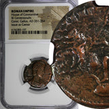 ROMAN Gallus as Caesar Centenionalis AD 351-354 /BATTLE Soldier Horse man NGC.7