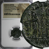 ROMAN Constantine II as Caesar AD 337-340 AE3/4 Nummus / SOLDIERS NGC (351)